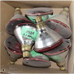BOX OF 8 SYLVANIA HEAT LAMPS  175W
