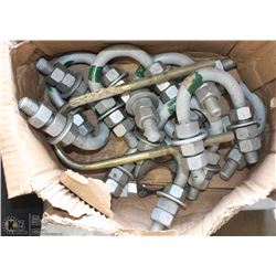 BOX OF LARGE U BOLTS