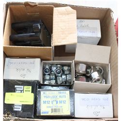 BOX OF MISC WASHERS AND LOCK NUTS