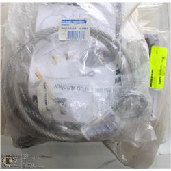 LOT OF 4 CABLE AND WEB ANHCOR SLINGS 4FT