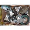 Image 1 : BOX OF 9 CASTORS AND 6 ADDITIONAL WHEELS