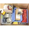 Image 1 : LARGE BOX OF ELECTRICAL SUPPLIES INCLUDING HEAT