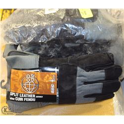 BUNDLE OF 6 PAIRS BOB DALE SPLIT LEATHER WELDING