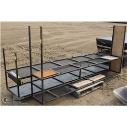 PALLET OF BLACK METAL RACKS