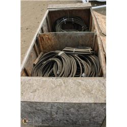 VERY LARGE STORAGE BIN FULL OF HYDRAULIC LINES
