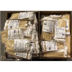 2 CASES WOODEN, SINGLE TIP COTTON SWABS 16INCH