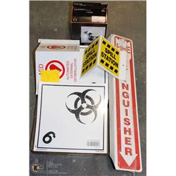 FLAT OF MISC SAFETY SIGNS 1 SOUND BLOCKER 26