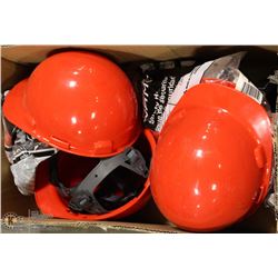 6 RED HARD HATS