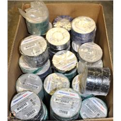 BOX OF PVC INSULATING TAPE VARIOUS COLOURS