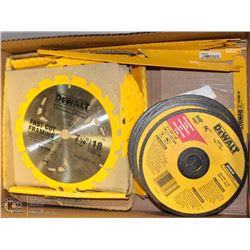 FLAT OF DEWALT CUTTING AND SAW DISCS PLUS CUTTING