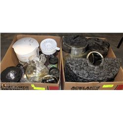 2 BOXES OF KITCHEN SUPPLIES INCLUDING COFFEE MAKER