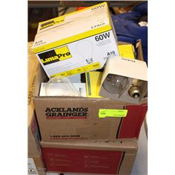 2 BOXES OF ASSORTED LIGHTING BULBS
