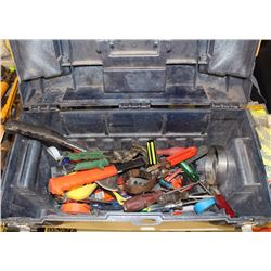 IRWIN LOCKABLE LARGE TOOL BOX WITH CONTENTS