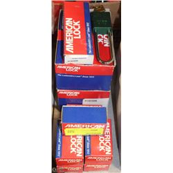 LOT OF AMERICAN LOCK  BRAND LOCKS OF VARIOUS SIZES