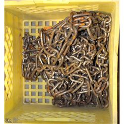 CRATE OF TRACTOR TIRE CHAINS