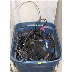 BIN OF ELECTRICAL SUPPLIES, ANTENNAS AND MORE