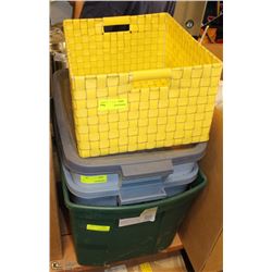 BUNDLE OF BINS SOME WITH LIDS