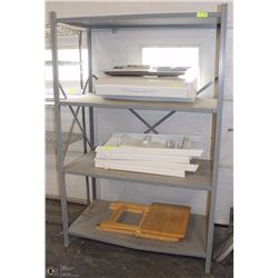 METAL SHELF , 6FT TALL X 24 IN DEEP X 4FT WIDE