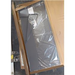 LOT OF 3 MEDIUM GREY SHELVES WITH BRACKETS