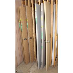 LOT OF 7 ASSORTED DOORS HOLLOW WOOD 3 METALS