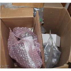 BOX OF ASST ELECTRICAL COMPONENTS+SUPPLIES