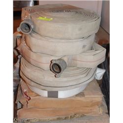 LOT OF 7 FIRE HOSES VARIOUS LENGTHS