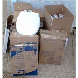 LOT OF 16 TOILET SEATS WITH COVER CLEAN CONDITION