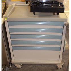 PARTS CART W/ LOCKING CASTERS 5 DRAWER