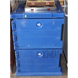 CAMBRO LARGE BLUE TWO DRAWER WARMING/COOLING