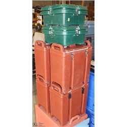 LOT OF 6 CAMBRO HEATING/COOLING CONTAINERS
