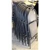 Image 1 : LOT OF 9 CUSHIONED FABRIC FOLDING CHAIRS-GREY