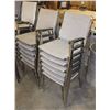 Image 1 : LOT OF 12 LIGHT GREY FABRIC STACKING CHAIRS