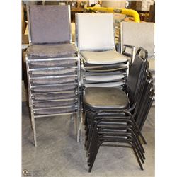 LOT OF 20 ASSORTED VINYL STAKING CHAIRS PRUPLE