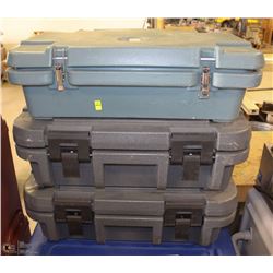 CANBRO 3 HOT/COLD CONTAINERS TWO GREY ONE GREEN