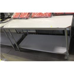 ME#21, 30"X60" S/S WORK TOP TABLE W/ GALVANIZED