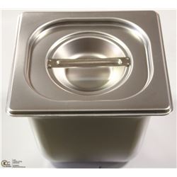 ME#17 S/S FOOD PAN ONE FOURTH SIZE 6" DEEP W/ LID