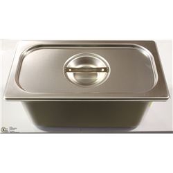 ME#16 S/S FOOD PAN ONE THIRD SIZE 6" DEEP WITH LID