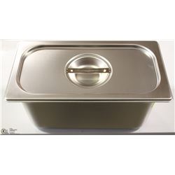 ME#16 S/S FOOD PAN ONE THIRD SIZE 6" DEEP WITH LID