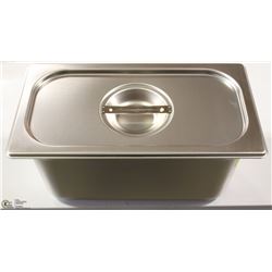 ME#16 S/S FOOD PAN ONE THIRD SIZE 6" DEEP WITH LID