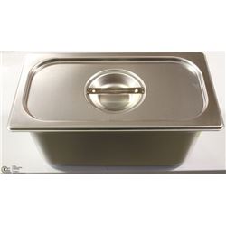 ME#16 S/S FOOD PAN ONE THIRD SIZE 6" DEEP WITH LID