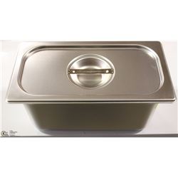 ME#16 S/S FOOD PAN ONE THIRD SIZE 6" DEEP WITH LID
