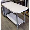 Image 1 : ME#20, 24"X48" S/S WORK TOP TABLE W/ GALVANIZED