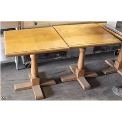 ME#8 8-26 WOODEN RESTAURANT SQUARE TABLES