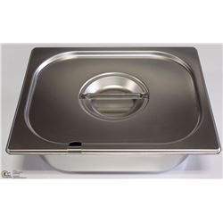 ME#18 S/S FOOD PAN HALF SIZE 4" DEEP WITH LID