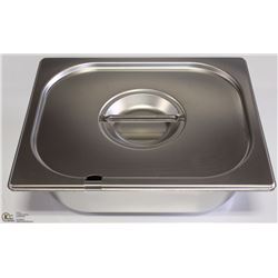ME#18 S/S FOOD PAN HALF SIZE 4" DEEP WITH LID