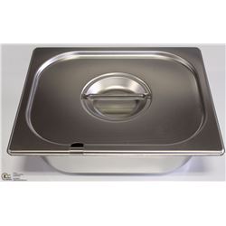 ME#18 S/S FOOD PAN HALF SIZE 4" DEEP WITH LID