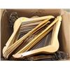 Image 1 : ME#16 BOX OF WOODEN HANGERS