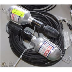 TWO WORK LAMPS W/ 15M CORD
