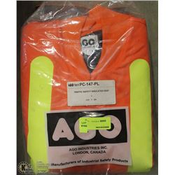 TRAFFIC SAFETY INSULATED VESTS SIZE LARGE