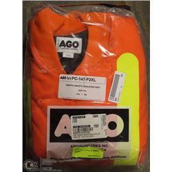 TRAFFIC SAFETY INSULATED VESTS SIZE XXL